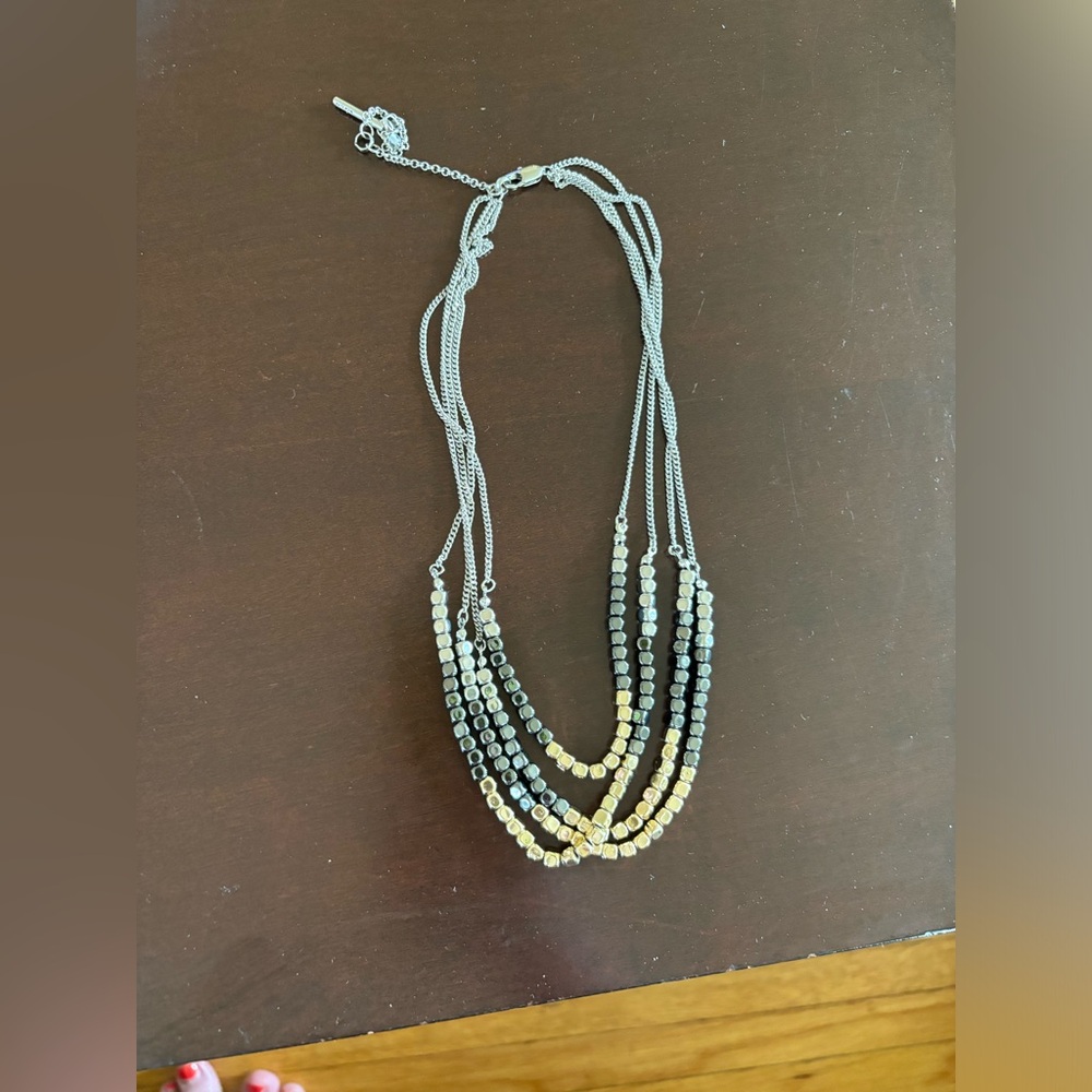 kenneth cole metallic necklace- EUC